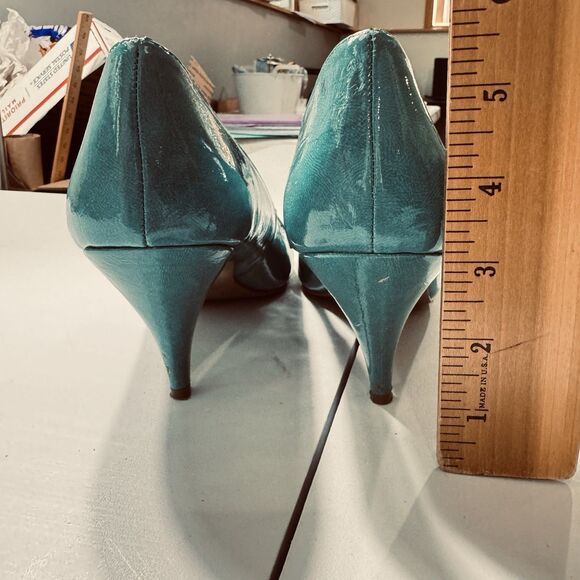 BAIT But Another Innocent Tale Teal patent pumps Size 9 Pin Up Retro Rockabilly - Picture 10 of 11